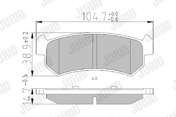 Колодка гальм. CHEVROLET LACETTI -07 задн. (вир-во Jurid) CHEVROLET : AVEO / KALOS Saloon (T250, T255) 03.2005 -;LACETTI (J200) 03.2003 -;LACETTI Estate (J200) 05.2003 -;LACETTI Saloon (J200) 03.2003 - 03.2013;NUBIRA Estate;NUBIRA Estate 01.2005 - 12 Jurid/Bendix 573216J (фото 1)