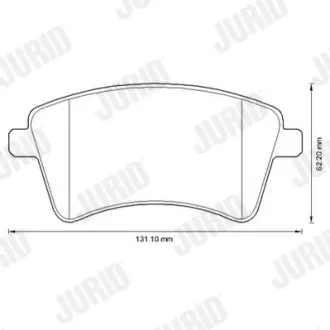Гальмівні колодки передні Renault Kangoo / Mercedes Citan Jurid/Bendix 573284J