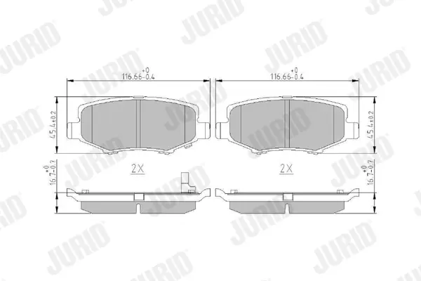 JURID - Гальмівні колодки до дисків Jurid/Bendix 573323J (фото 1)