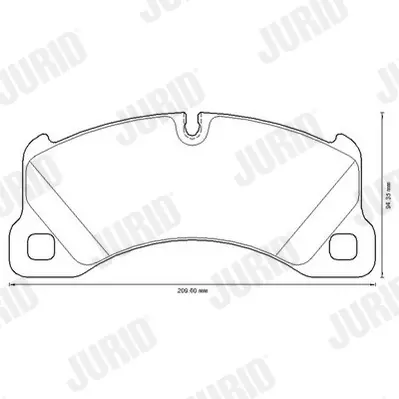 Гальмівні колодки передні Porsche Cayenne, Macan, Panamera / VW Touareg Jurid/Bendix 573329JC (фото 1)