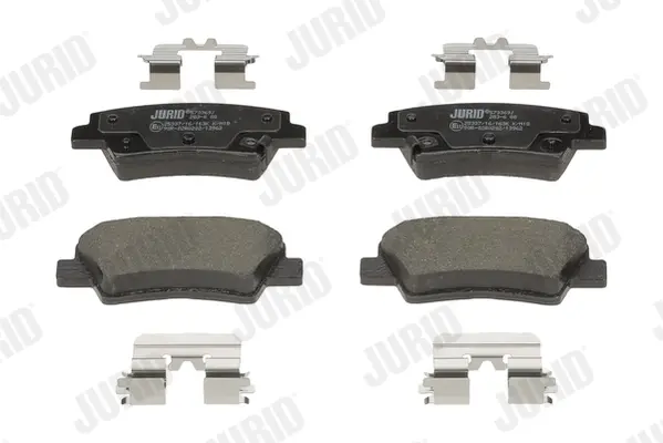 Гальмівні колодки зад. Elantra/i20/Tucson/Sportage 15-/Ceed/i30 12- (Akebono) Jurid/Bendix 573369J (фото 1)