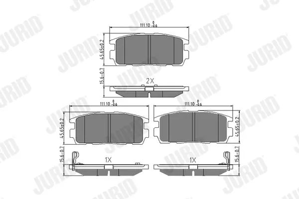 Гальмівні колодки задні Opel Antara / Chevrolet Captiva Jurid/Bendix 573386J (фото 1)