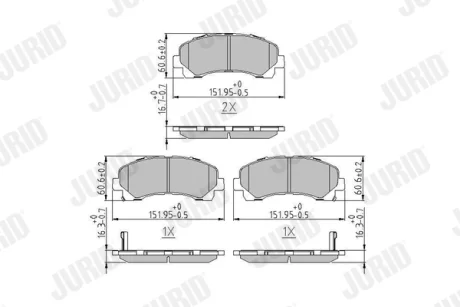 Комплект тормозных колодок Jurid/Bendix 573467J