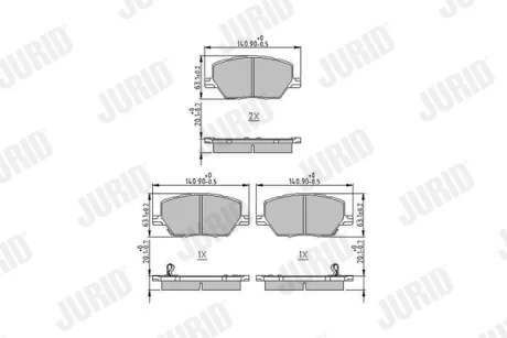 JURID - Гальмівні колодки до дисків Jurid/Bendix 573610J