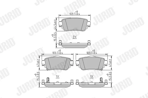 JURID NISSAN гальмівні колодки задн.Qashqai 13- Jurid/Bendix 573658J (фото 1)