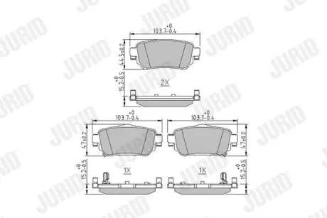 JURID NISSAN гальмівні колодки задн.Qashqai 13- Jurid/Bendix 573658J