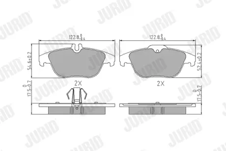 Гальмівні колодки задні Mercedes C-Class (W204, S204, C204) E-Class (C207) Jurid/Bendix 573735J