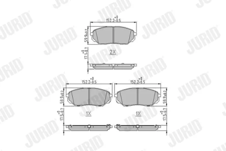 JURID - Гальмівні колодки до дисків Jurid/Bendix 573782J