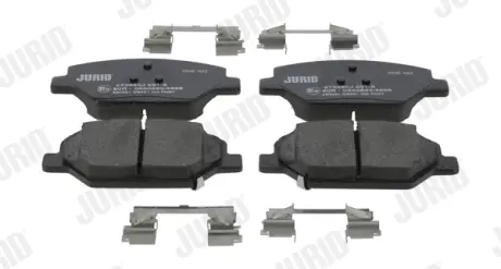 Гальмівні колодки передні Ford KA (10/2008 ->) / Fiat 500 С (10/2007 ->) Jurid/Bendix 573839J