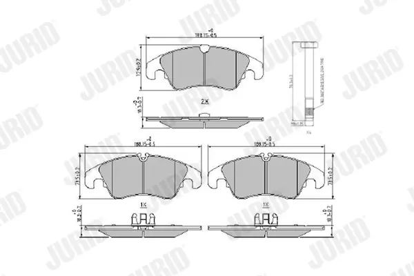 Гальмівні колодки передні Ford Focus II Jurid/Bendix 573944J (фото 1)
