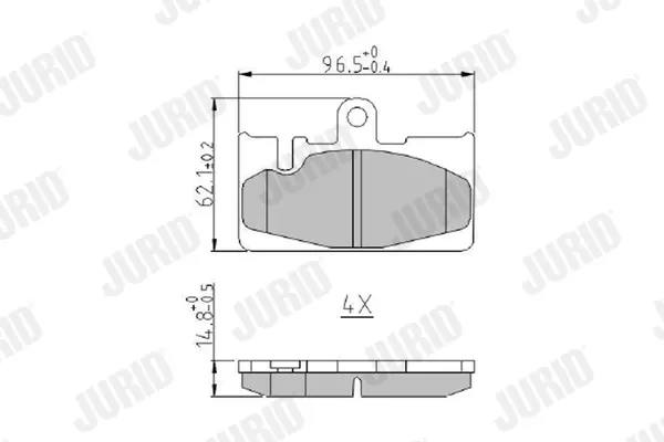 Гальмівні колодки задні Lexus LS/ Toyota Celsior Jurid/Bendix 573954J (фото 1)