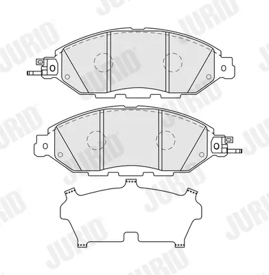 JURID INFINITI гальмівні колодки передн. QX60, JX SUV, NISSAN MURANO III, PATHFINDER IV Jurid/Bendix 574149J (фото 1)