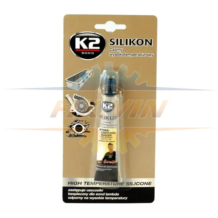 Силікон герметик (чорний) SIL BLACK (BLACK SILICON +350С) 21g K2 B2150N (фото 1)