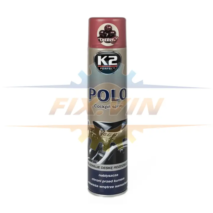 Поліроль для торпедо "вишня" / PERFECT POLO COCKPIT SPRAY 600ML CHERRY K2 K406WI (фото 1)