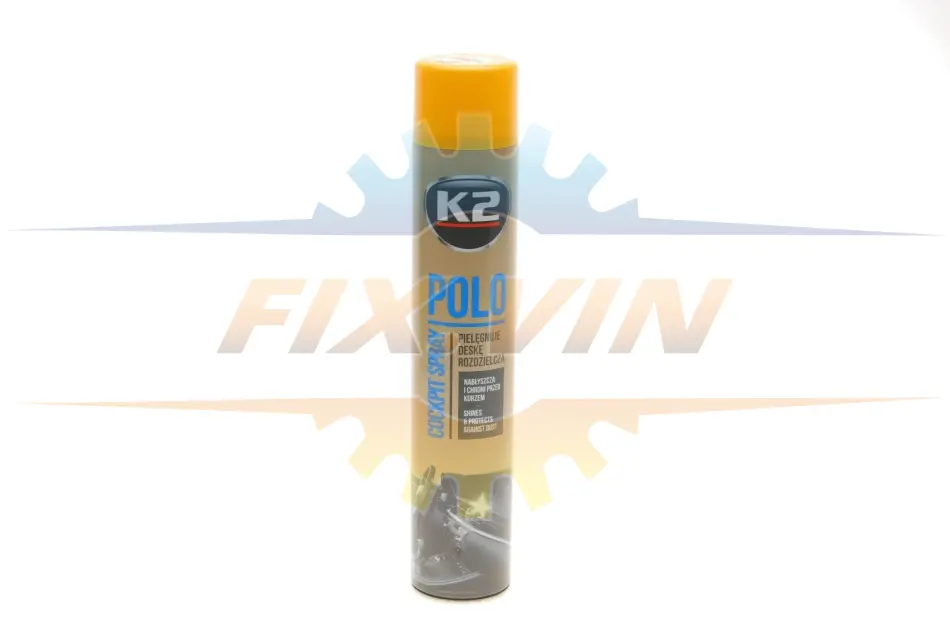 Поліроль для торпедо "персик" / PERFECT POLO COCKPIT SPRAY 750ML PEACH K2 K407BR0 (фото 1)