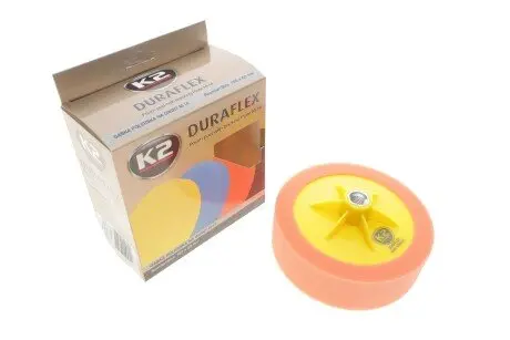 Губка полірувальна середня для лакофарбових покриттів DURAFLEX FOAM PAD WITH BACKING PLATE MEDIUM CUT 150X50mm K2 L642