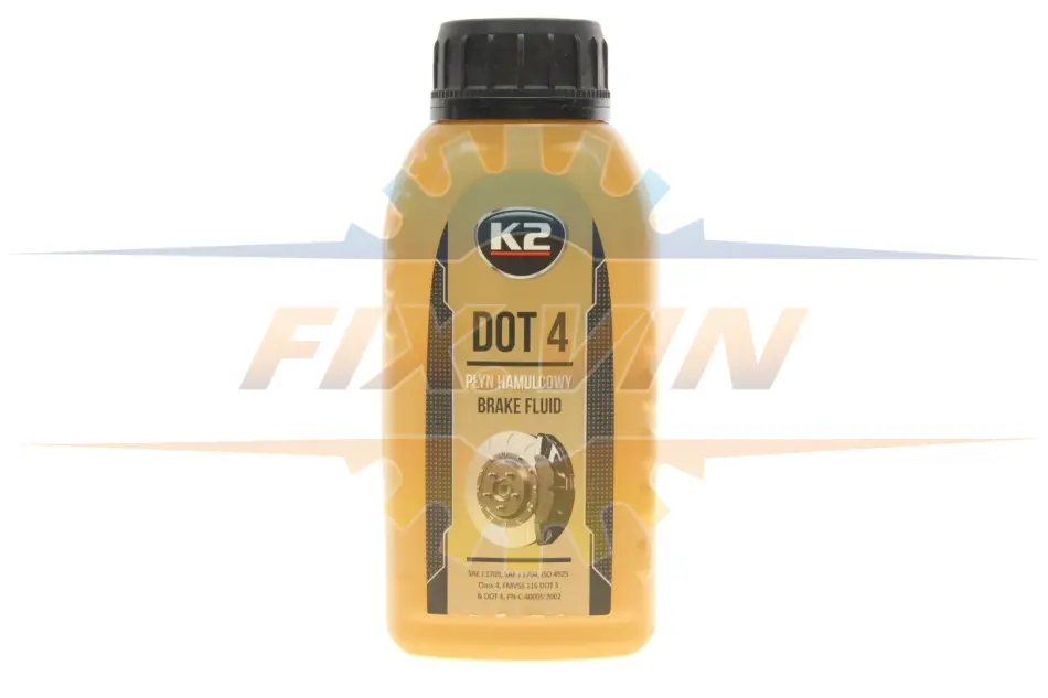 Гальмівна рідина / TURBO DOT 4 BRAKE FLUID 250ML K2 T124 (фото 1)