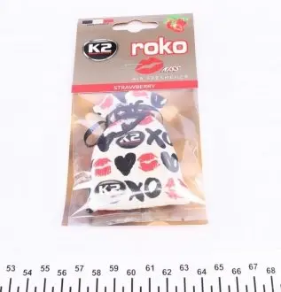 Автомобільний ароматизатор (освіжувач) повітря "полуниця" / VINCI ROKO KISS STRAWBERRY 25G K2 V820K