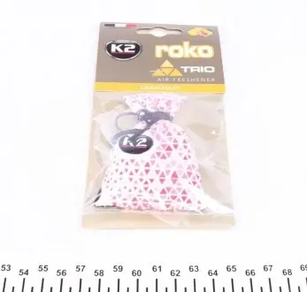 Автомобільний ароматизатор (освіжувач) повітря "грейпфрут" / VINCI ROKO TRIO GRAPEFRUIT 25G K2 V824T