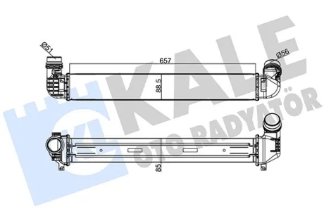 Інтеркулер Renault Fluence (10-) 1.5 dCi OTO RADYATOR Kale 243900
