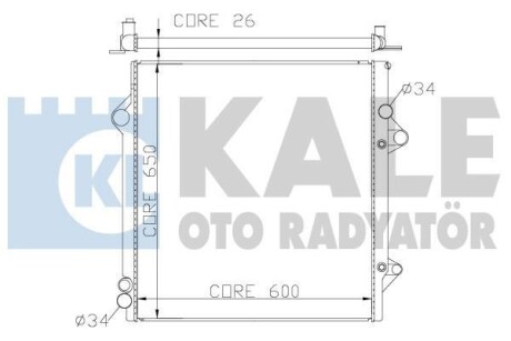 Радиатор охлаждения Toyota Fj Cruiser, LandCruiser Radiator OTO RA Kale 342180