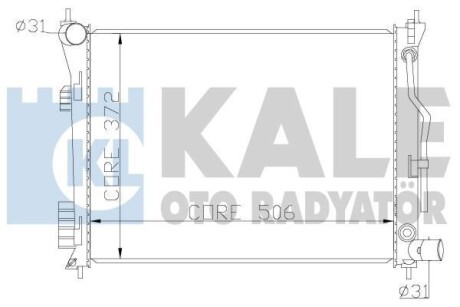 Радіатор охолодження Hyundai Accent Iv, I20 - Kia Rio Iii Radiator OTO RADYATOR Kale 342280