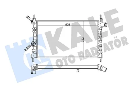 OPEL Радиатор охлаждения Kadett E 1.3/1.4 Kale 342430
