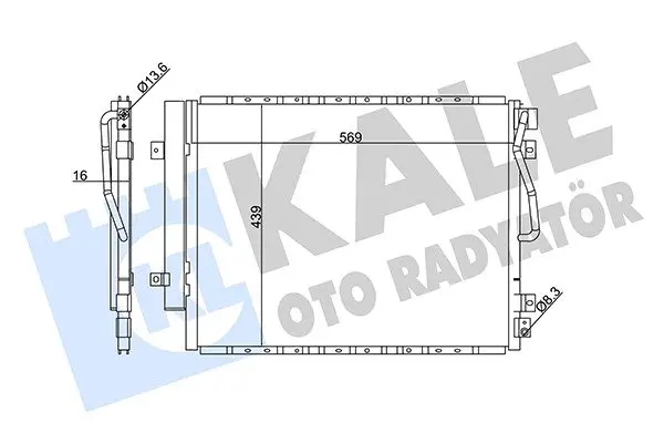 Радіатор кондиціонера Kia Sorento I Condenser KALE OTO RADYATOR Kale 342625 (фото 1)