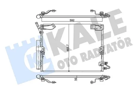 Радіатор кондиціонера Toyota Land Cruiser 100 (98-) 4.2 Tdi, 4.7i OTO RADYATOR Kale 342640