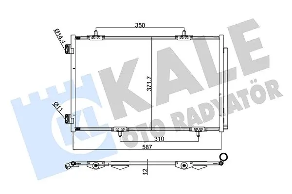 Радіатор кондиціонера Citroen C-Elysee, Peugeot 301 KALE OTO RADYATOR Kale 342655 (фото 1)