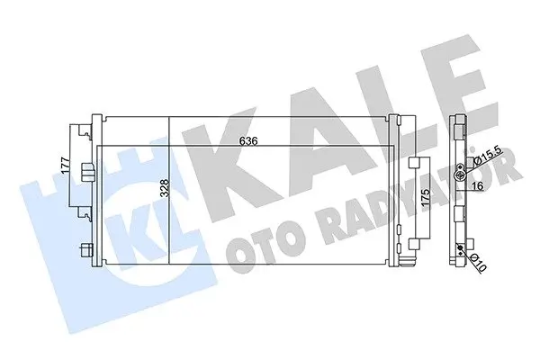 Радіатор кондиціонера Dacia Duster, Renault Duster KALE OTO RADYATOR Kale 342840 (фото 1)