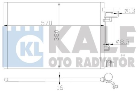 Радіатор кондиціонера Ford Fiesta VI Condenser OTO RADYATOR Kale 342870