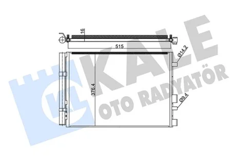 HYUNDAI Радиатор кондиционера i20 1.1/1.4CRDi 12- Kale 342990