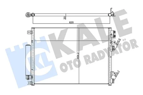 CHRYSLER Радиатор кондиционера с осушителем 300C 04- Kale 343140