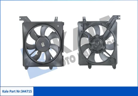 Вентилятор охолодження радіатора (з дифузором) Hyundai Elantra (00-) OTO RADYATOR Kale 344715