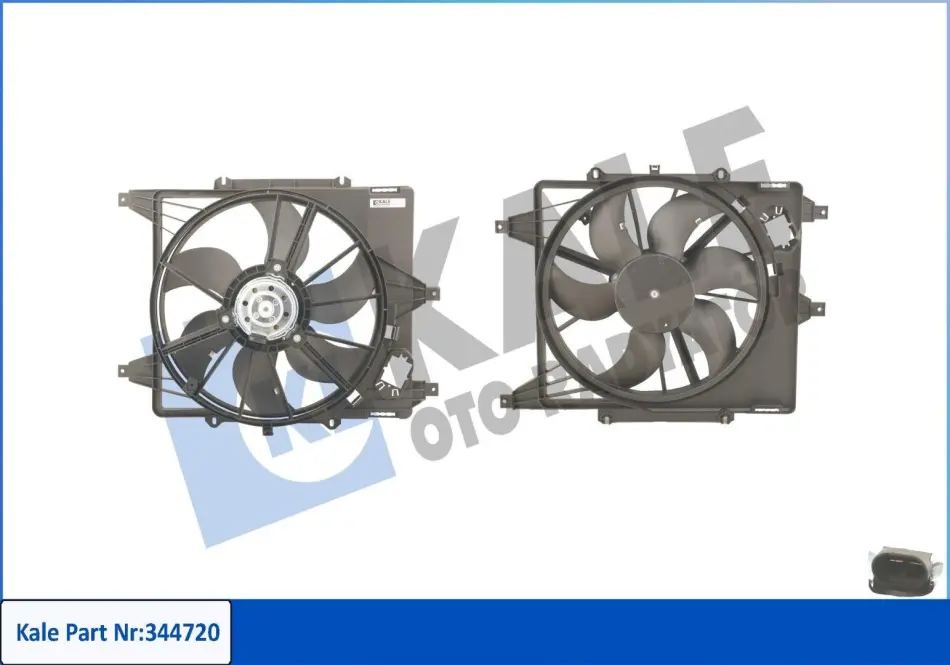 Вентилятор охлаждения радиатора с кожухом Renault Clio I, Clio Ii, Symbol I Fan Kale 344720 (фото 1)