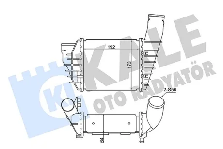VW Интеркулер Audi A4,Passat,Skoda SuperB I 2.5TDI 97- Kale 344725