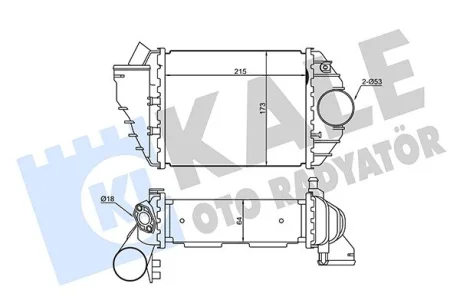 VW Интеркулер Audi A4,Passat,Skoda SuperB I 2.5TDI 97- Kale 344730