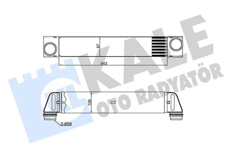 Интеркулер bmw e60 520d, 530d 02- Kale 344815