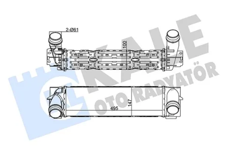 Интеркулер bmw x3(f25), x4(f26) 3.03.5d 11- Kale 344830