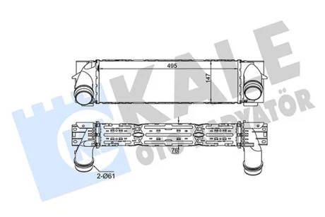 Интеркулер bmw x3, x4 2010- Kale 344835