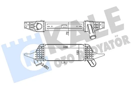 HYUNDAI Интеркулер H-100 2.5TD 06- Kale 344940