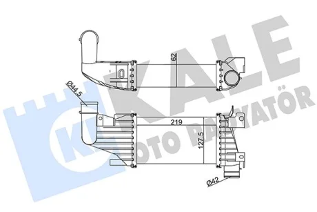 OPEL Интеркулер Astra H 1.7CDTI 04- Kale 345025