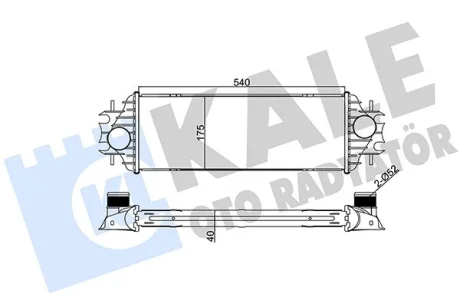 RENAULT Интеркулер Trafic II,Opel Vivaro,Nissan Primastar 1.9dCi 01- Kale 345045