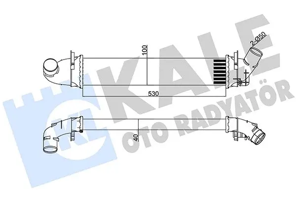 Інтеркулер Dacia Logan - Renault Logan I, Logan Express Intercooler KALE OTO RADYATOR Kale 345080 (фото 1)