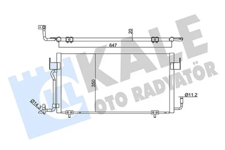CITROEN Радиатор кондиционера Berlingo,Partner 1.8D/1.9D 96- Kale 345340