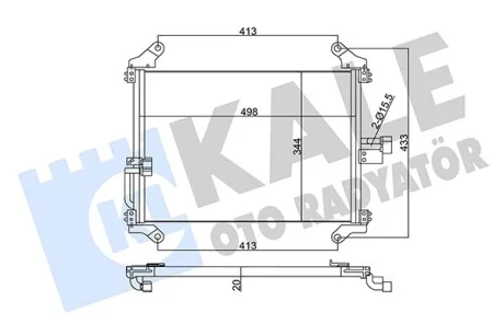 CITROEN Радиатор кондиционера Jumper 1.9TD/2.8HDI 94-,Fiat Ducato,Peugeot Boxer Kale 345345