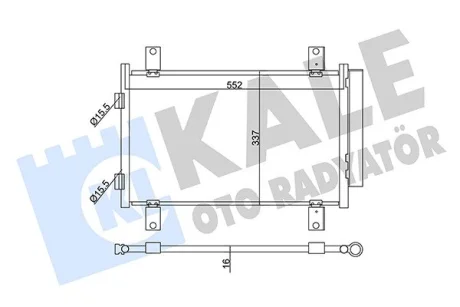 CITROEN Радиатор кондиционера Jumper,Fiat Ducato,Peugeot 2.0/2.8HDI 02- Kale 345350