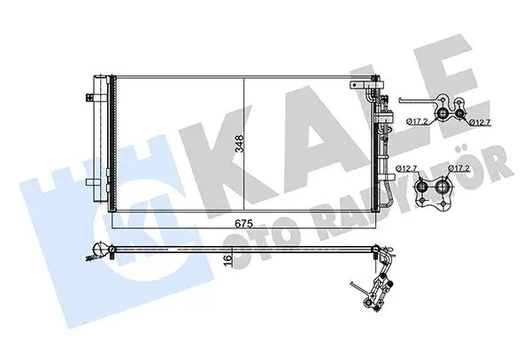 Радиатор кондиционера Kia Carens III KALE OTO RADYATOR Kale 345475 (фото 1)