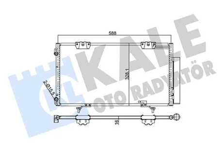 Конденсер to avensis (t220) 99-03 Kale 345580